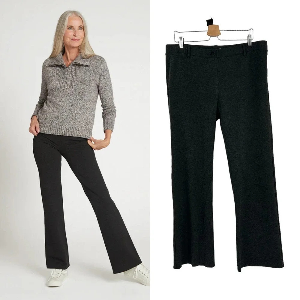 Betabrand Boot-Cut Classic Dress Pant Yoga Pant Charcoal Gray Size‎ 2XL